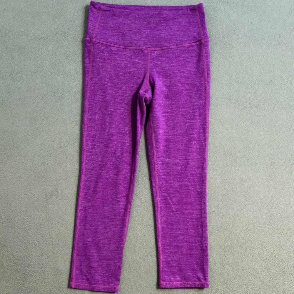 Athleta chaturanga high waist heatheree purple capri legging size XXS
